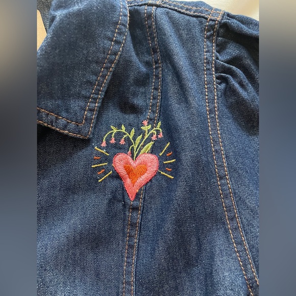 BNWT Princess Highway Folk Art Embroidered Denim Belted Dress - Picture 9 of 16